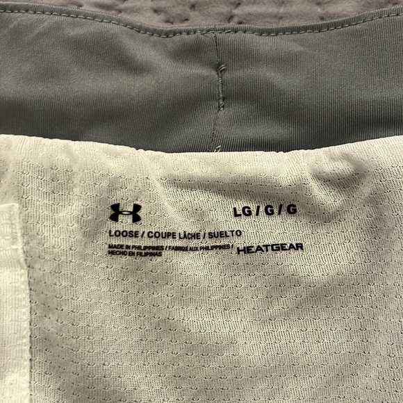 Women’s Gray Under Armour Running Shorts - Picture 3 of 4